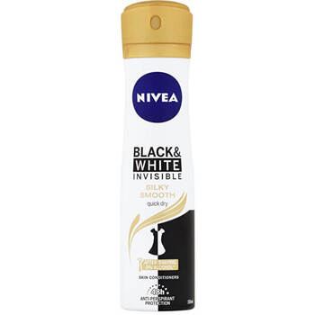 Black & White Invisible Silky Smooth - Antiperspirant ve spreji 